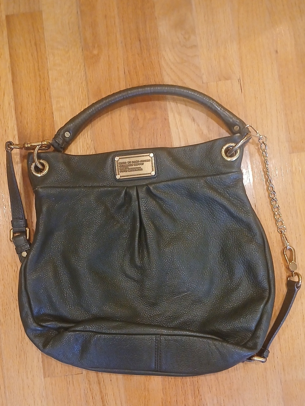 Marc by Marc Jacobs Classic Q Hillier Hobo Dark Green Leather Crossbody Bag